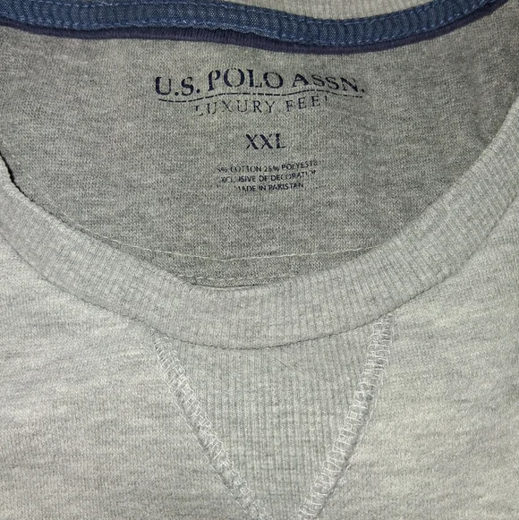 U.S. Polo Assn. Light Heather Gray Crew Neck Sweatshirt - Picture 6 of 9